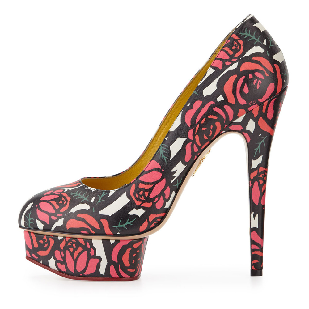 Charlotte Olympia Dolly Rose Platform Pump 36.5